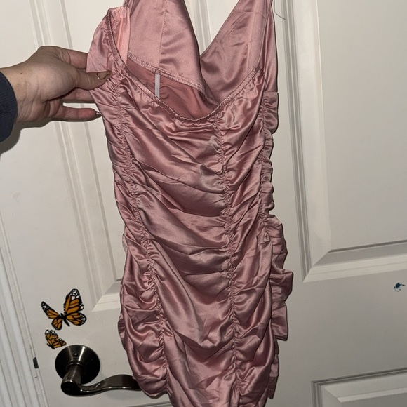 Beginning Boutique Pink Ruched Dress - Picture 4 of 4